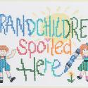 Image of Grandchildren Spoiled Here Stamped Cross Stitch Kit