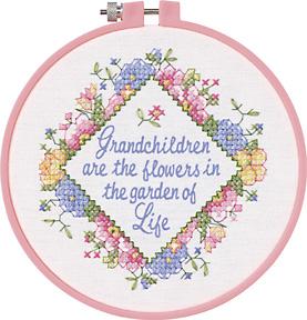 Image of Grandchildren Stamped Cross Stitch Kit