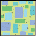 Image of Green & Blue Squares Scrapbook Paper