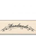 Image of Handmade Banner Wood Mounted Rubber Stamp 98067