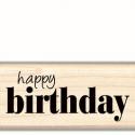 Image of Happy Birthday Wood Mounted Rubber Stamp 98011
