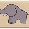 Image of Happy Elephant Wood Mounted Rubber Stamp