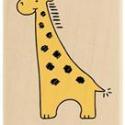 Image of Happy Giraffe Wood Mounted Rubber Stamp