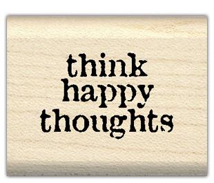 Image of Happy Thoughts Wood Mounted Rubber Stamp 96762
