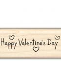 Image of Happy Valentine's Day Wood Mounted Rubber Stamp 97696