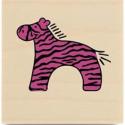 Image of Happy Zebra Wood Mounted Rubber Stamp