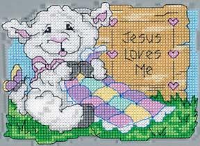 Image of He Loves Me Counted Cross Stitch Kit 72855