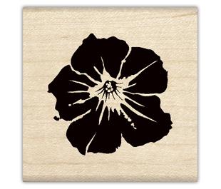 Image of Hibiscus Wood Mounted Rubber Stamp 98006