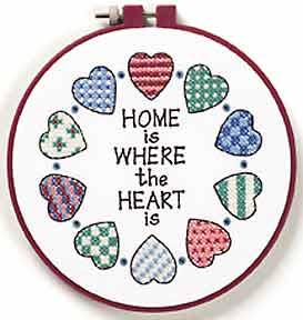 Image of Home And Heart Stamped Cross Stitch Kit