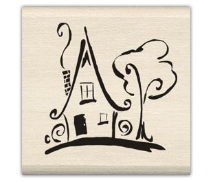 Image of Home Sweet Home Wood Mounted Rubber Stamp