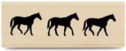 Image of Horse Line Wood Mounted Rubber Stamp