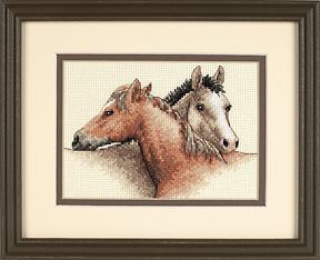 Image of Horse Pals Counted Cross Stitch Kit