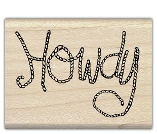 Image of Howdy Wood Mounted Rubber Stamp 96572