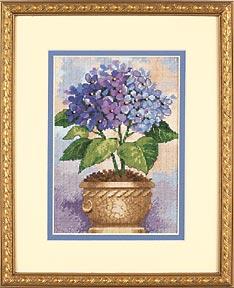 Image of Hydrangea In Bloom Counted Cross Stitch Kit