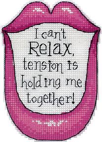 Image of I Can't Relax Counted Cross Stitch Kit 73001