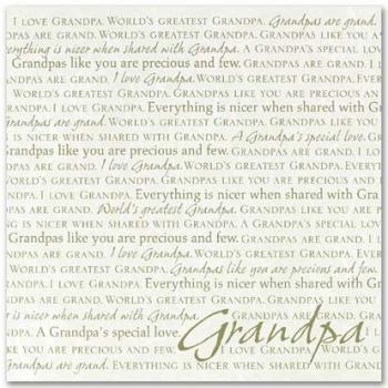 Image of I Love Grandpa Scrapbook Paper