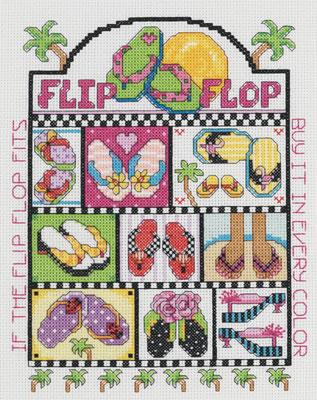 Image of If the Flip Flop Fits Counted Cross Stitch Kit