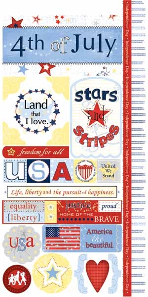 Image of Independance Day Cardstock Stickers