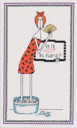 Image of Is It Hot In Here Counted Cross Stitch Kit