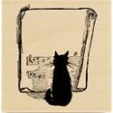 Image of Jazzy Cat Wood Mounted Rubber Stamp