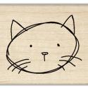Image of Kitty Face Wood Mounted Rubber Stamp 96311