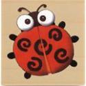 Image of Large Ladybug D1066 Wood Mounted Rubber Stamp
