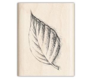 Image of Leaf Wood Mounted Rubber Stamp 97107