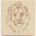 Image of Lion F1116 Wood Mounted Rubber Stamp