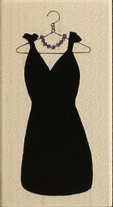 Image of Little Black Dress Wood Mounted Rubber Stamp