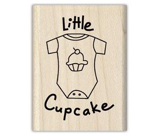 Image of Little Cupcake Wood Mounted Rubber Stamp 98019