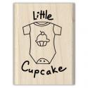 Image of Little Cupcake Wood Mounted Rubber Stamp 98019