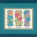 Image of Live Learn Love Counted Cross Stitch Kit