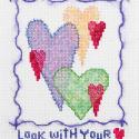 Image of Look With Your Heart Counted Cross Stitch Kit