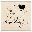 Image of Love Birds Wood Mounted Rubber Stamp 97509