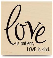 Image of Love Is Kind Wood Mounted Rubber Stamp