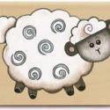 Image of Lullaby Lamb GR1081 Wood Mounted Rubber Stamp