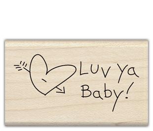 Image of Luv Ya Baby Wood Mounted Rubber Stamp 97697