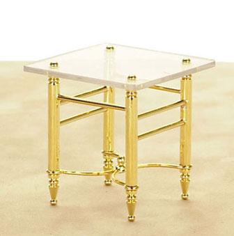 Image of Dollhouse Miniature Brass Lamp Table