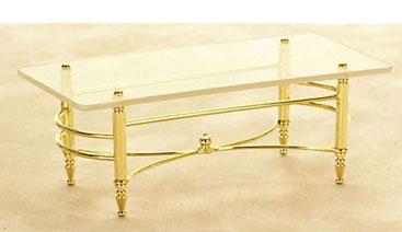 Image of Dollhouse Miniature Brass Coffee Table