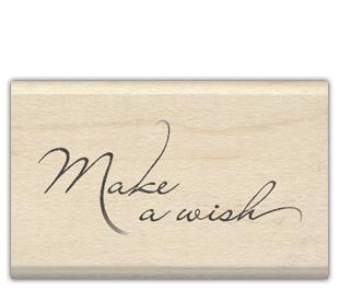 Image of Make a Wish Wood Mounted Rubber Stamp 97223