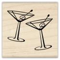 Image of Martini Glasses Wood Mounted Rubber Stamp 96632