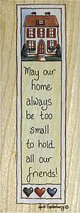 Image of May Our Home Wood Mounted Rubber Stamp