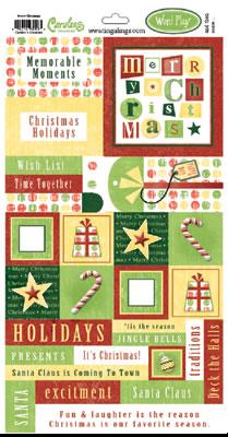 Image of Merry Christmas Cardstock Sticker Sheet