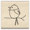 Image of Mod Bird Wood Mounted Rubber Stamp 96324