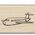 Image of Mod Plane Wood Mounted Rubber Stamp