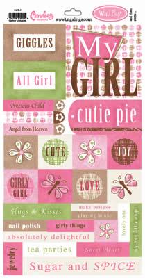 Image of My Girl Cardstock Sticker Sheet