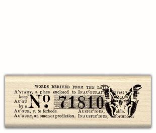 Image of No. 71810 Wood Mounted Rubber Stamp 98037