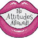 Image of No Attitudes Allowed Counted Cross Stitch Kit 73003