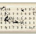Image of Numbers and Scratches Wood Mounted Rubber Stamp 96755