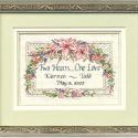 Image of One Love Wedding Record Counted Cross Stitch Kit